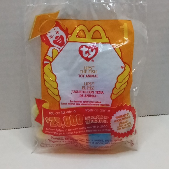 McDonald's Other - 2000 McDonald's ty beanie babies lips the fish